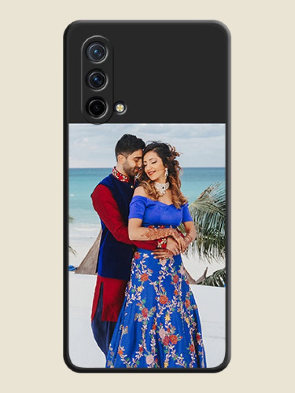 Custom Image Upload With Space Black Color On Custom Soft Matte Mobile Back Cover - OnePlus Nord Ce 5G