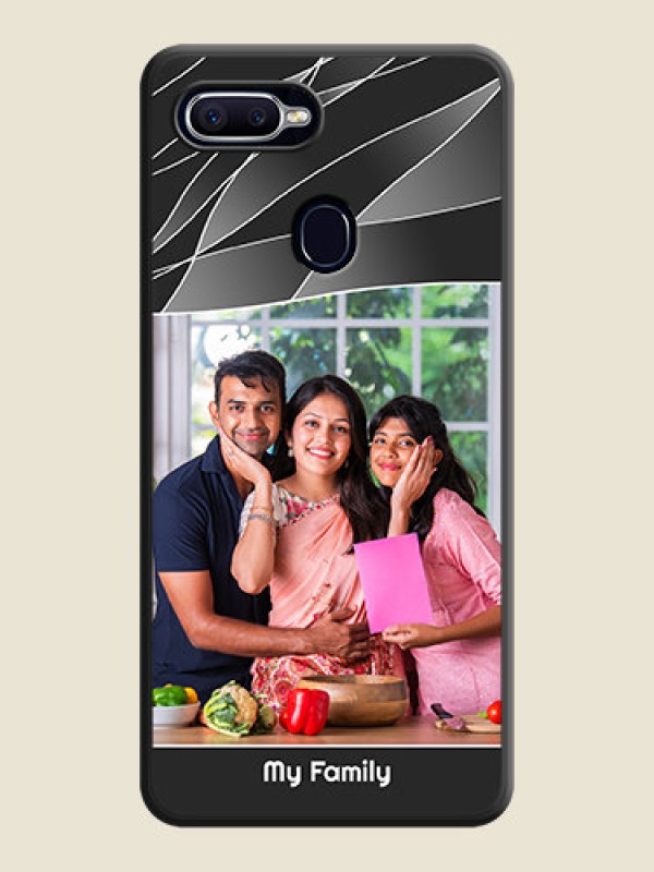 Custom Mixed Wave Lines on Photo on Space Black Soft Matte Mobile Cover - Oppo A12