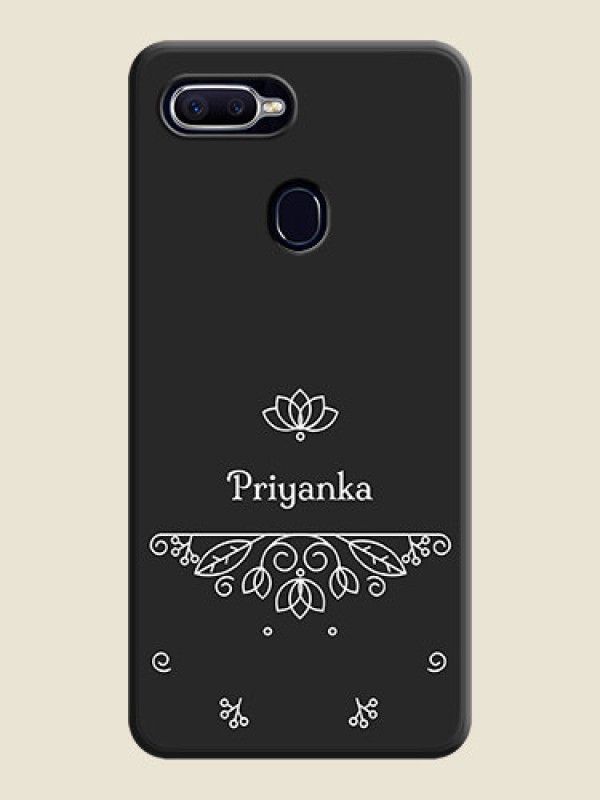 Custom Lotus Garden Custom Text On Space Black Personalized Soft Matte Phone Covers -Oppo A12