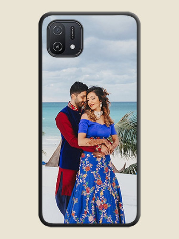 Custom Full Single Pic Upload On Space Black Personalized Soft Matte Phone Covers -Oppo A16E