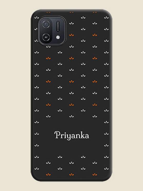 Custom Simple Pattern With Custom Text On Space Black Personalized Soft Matte Phone Covers -Oppo A16K