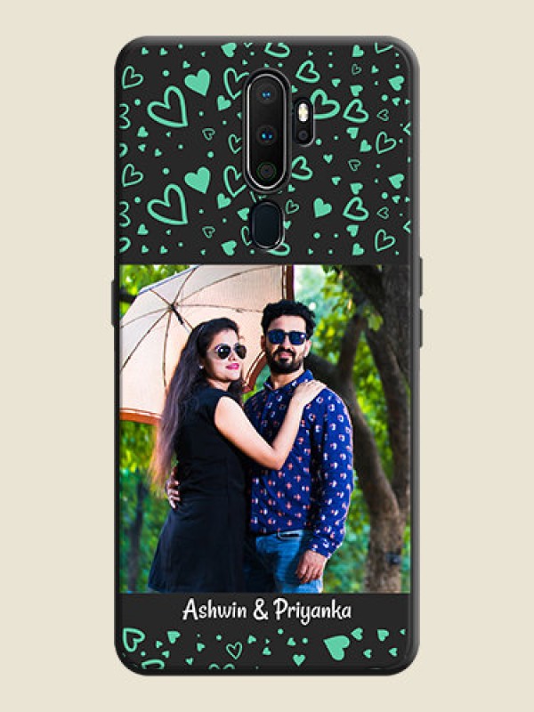 Custom Sea Green Indefinite Love Pattern - Photo on Space Black Soft Matte Mobile Cover - Oppo A5 2020