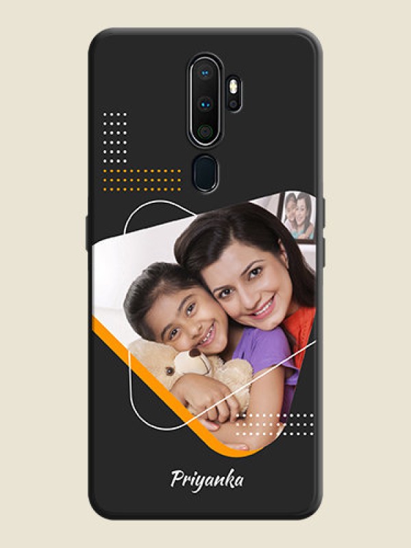 Custom Yellow Triangle - Photo on Space Black Soft Matte Phone Cover - Oppo A5 2020