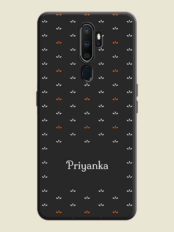 Custom Simple Pattern With Custom Text On Space Black Personalized Soft Matte Phone Covers -Oppo A5 2020