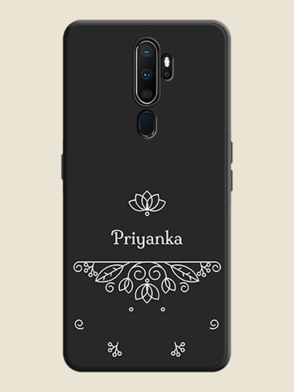 Custom Lotus Garden Custom Text On Space Black Personalized Soft Matte Phone Covers -Oppo A5 2020