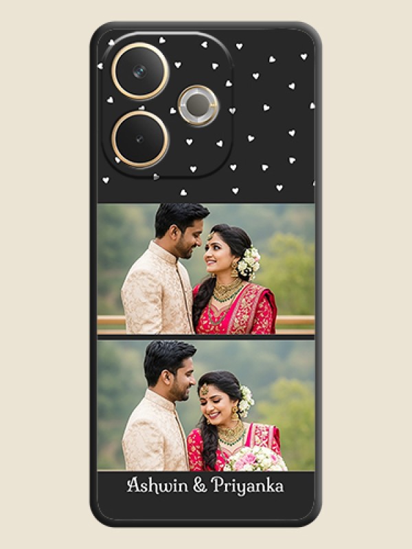 Custom Miniature Love Symbols with Name On Space Black Custom Soft Matte Mobile Back Cover - Oppo A5 Pro 5G