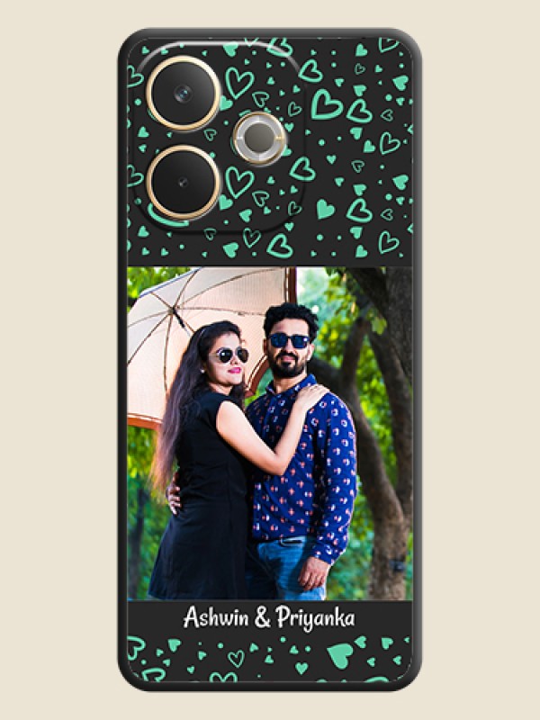 Custom Sea Green Indefinite Love Pattern on Photo On Space Black Custom Soft Matte Mobile Back Cover - Oppo A5 Pro 5G