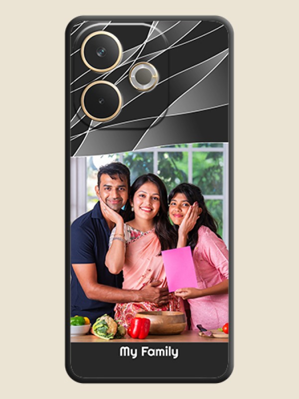 Custom Mixed Wave Lines on Photo On Space Black Custom Soft Matte Mobile Back Cover - Oppo A5 Pro 5G