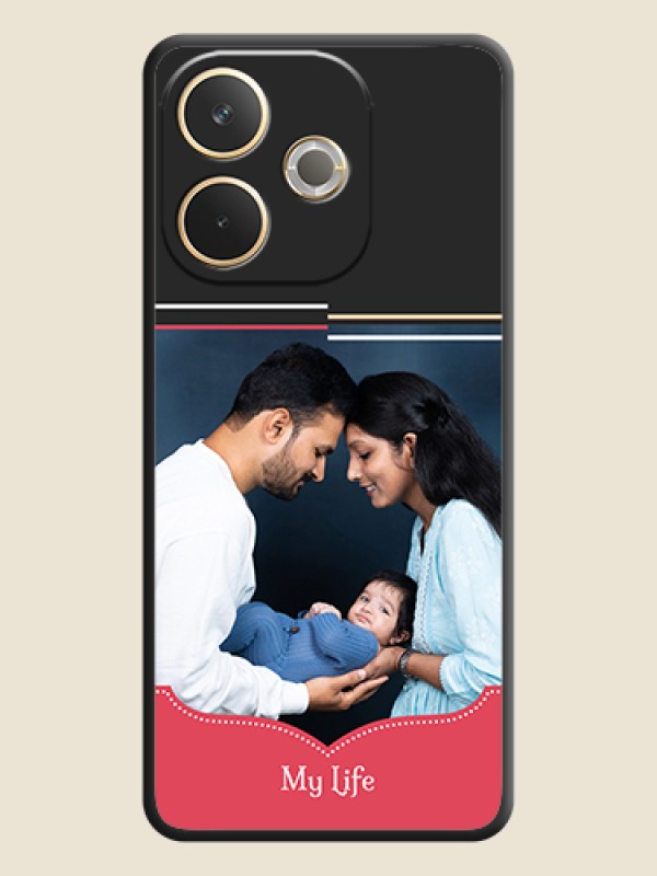 Custom Classic Plain Design with Name On Space Black Custom Soft Matte Mobile Back Cover - Oppo A5 Pro 5G