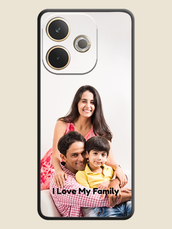 Custom Full Single Pic Upload With Text On Space Black Custom Soft Matte Mobile Back Cover - Oppo A5 Pro 5G