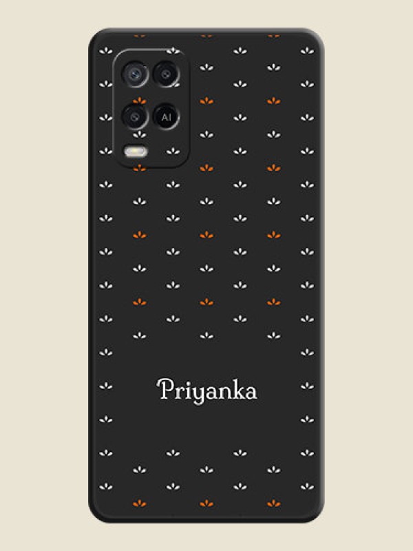 Custom Simple Pattern With Custom Text On Space Black Personalized Soft Matte Phone Covers -Oppo A54