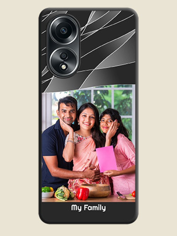 Custom Mixed Wave Lines - Photo on Space Black Soft Matte Mobile Cover - Oppo A58