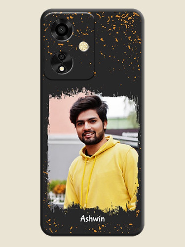 Custom Spray Free Design on Photo On Space Black Custom Soft Matte Mobile Back Cover - Oppo A59 5G