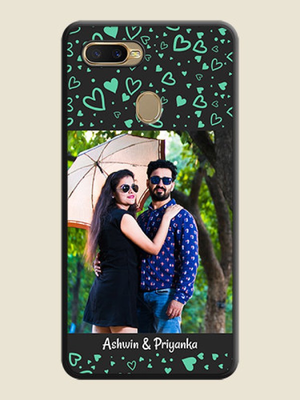 Custom Sea Green Indefinite Love Pattern on Photo on Space Black Soft Matte Mobile Cover - Oppo A5s
