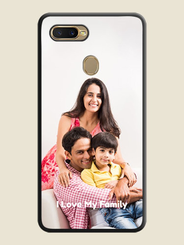 Custom Full Single Pic Upload With Text On Space Black Personalized Soft Matte Phone Covers -Oppo A5S