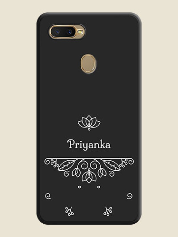 Custom Lotus Garden Custom Text On Space Black Personalized Soft Matte Phone Covers -Oppo A5S