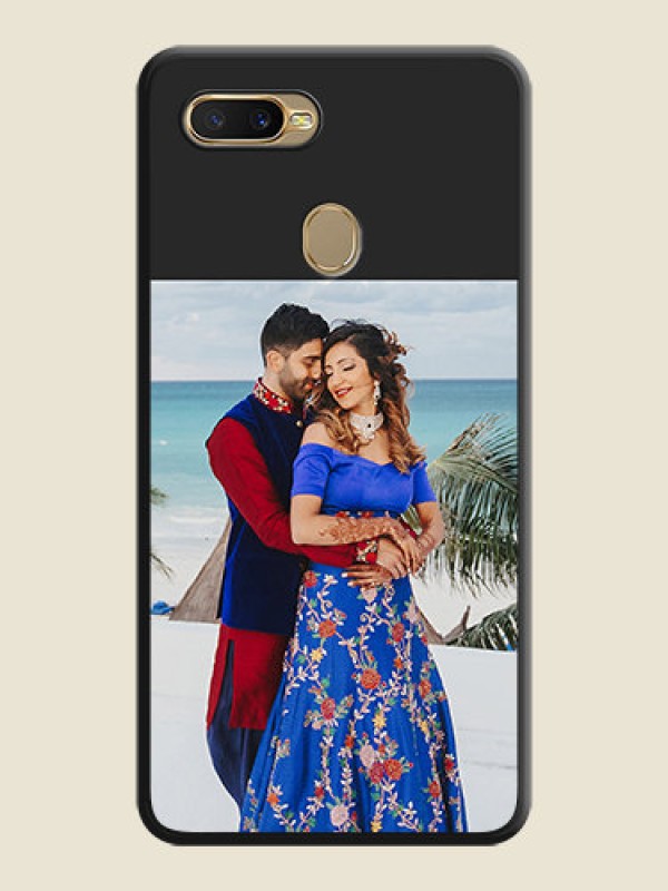 Custom Image Upload With Space Black Color On Custom Soft Matte Mobile Back Cover - Oppo A5S