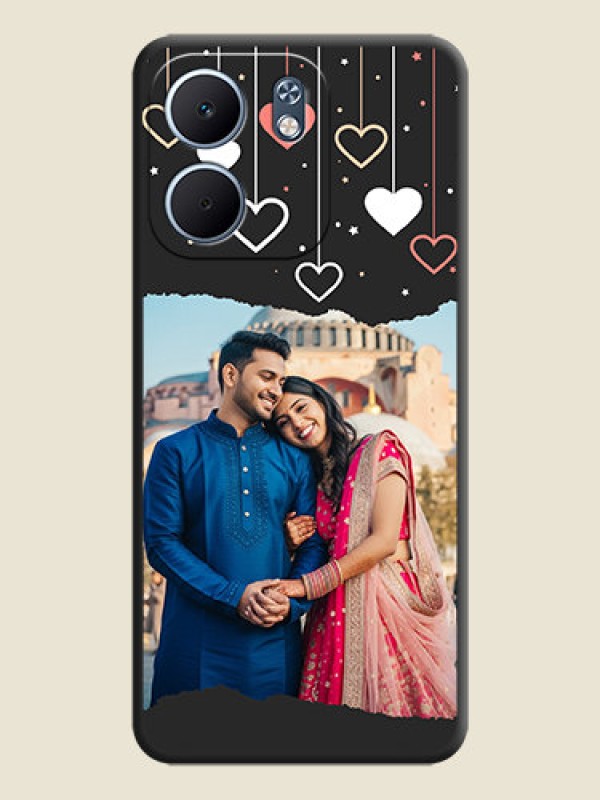 Custom Love Hangings with Splash Wave Picture On Space Black Custom Soft Matte Mobile Back Cover - Oppo A5X 4G