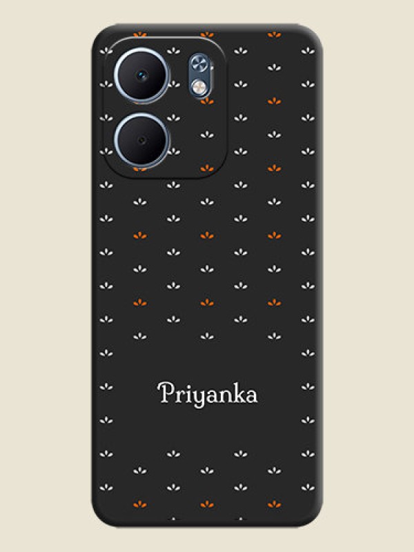 Custom Simple Pattern With Custom Text On Space Black Custom Soft Matte Mobile Back Cover - Oppo A5X 4G