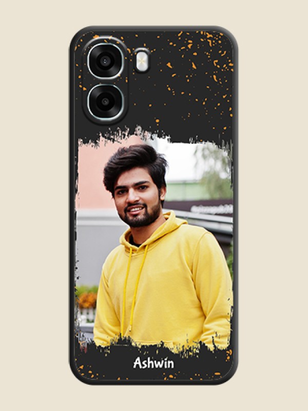 Custom Spray Free Design on Photo On Space Black Custom Soft Matte Mobile Back Cover - Oppo A6s 5G