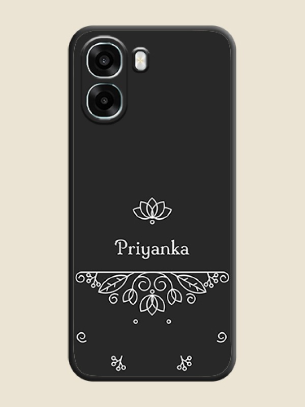 Custom Lotus Garden Custom Text On Space Black Custom Soft Matte Mobile Back Cover - Oppo A6s 5G