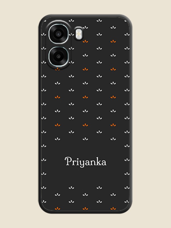 Custom Simple Pattern With Custom Text On Space Black Custom Soft Matte Mobile Back Cover - Oppo A6x 5G