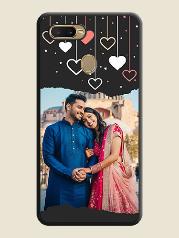 Custom Love Hangings with Splash Wave Picture on Space Black Custom Soft Matte Phone Back Cover - Oppo A7