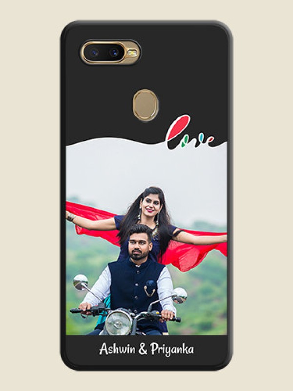 Custom Fall in Love Pattern with Picture on Photo on Space Black Soft Matte Mobile Case - Oppo A7