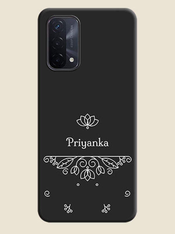 Custom Lotus Garden Custom Text On Space Black Personalized Soft Matte Phone Covers -Oppo A74 5G