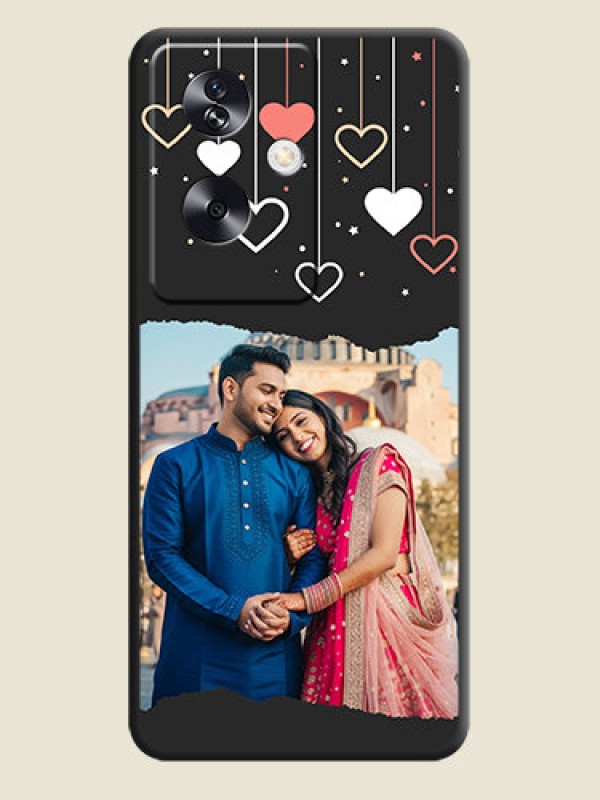 Custom Love Hangings with Splash Wave Picture On Space Black Custom Soft Matte Mobile Back Cover - Oppo A79 5G