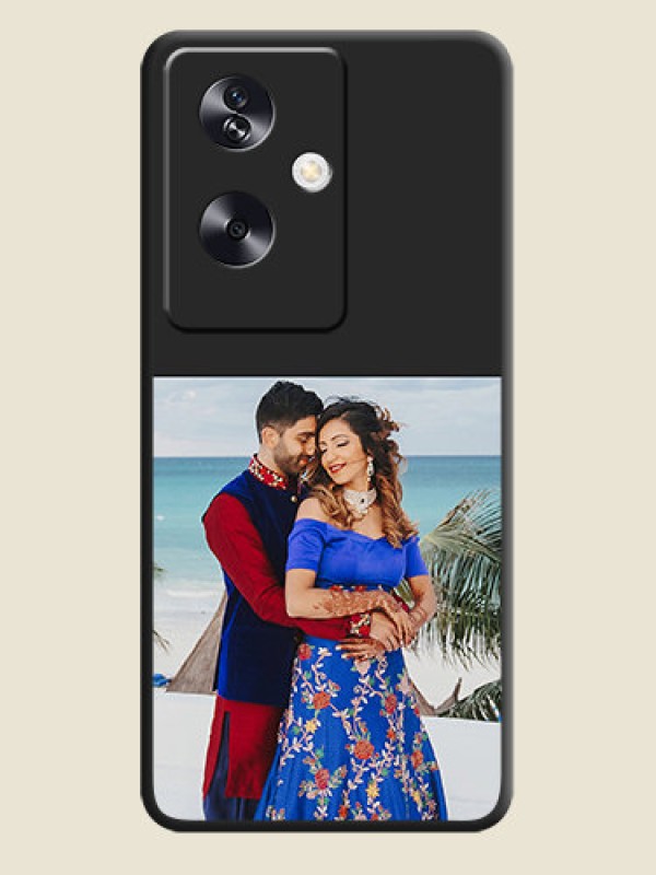 Custom Image Upload With Space Black Color On Custom Soft Matte Mobile Back Cover - Oppo A79 5G