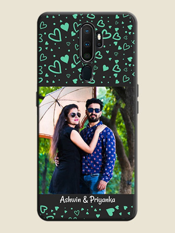 Custom Sea Green Indefinite Love Pattern - Photo on Space Black Soft Matte Mobile Cover - Oppo A9 2020
