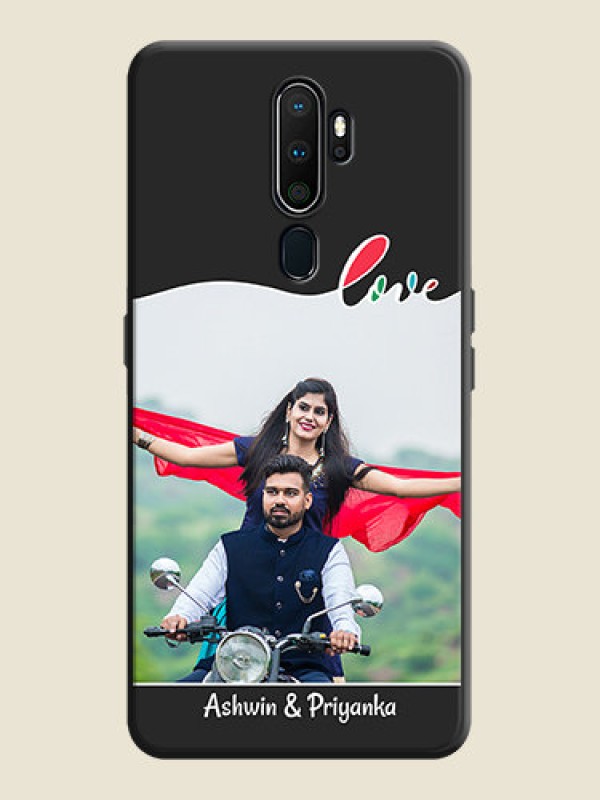 Custom Fall in Love Pattern with Picture - Photo on Space Black Soft Matte Mobile Case - Oppo A9 2020