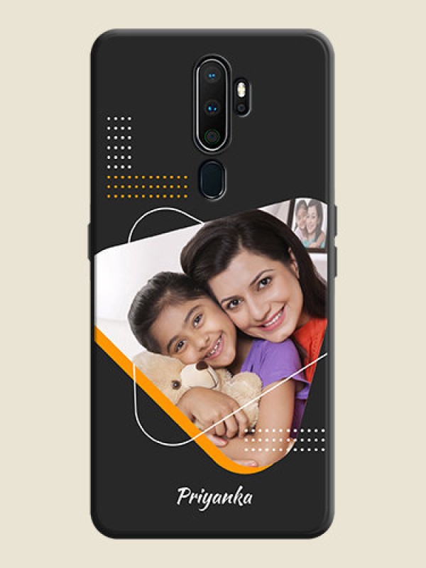Custom Yellow Triangle - Photo on Space Black Soft Matte Phone Cover - Oppo A9 2020