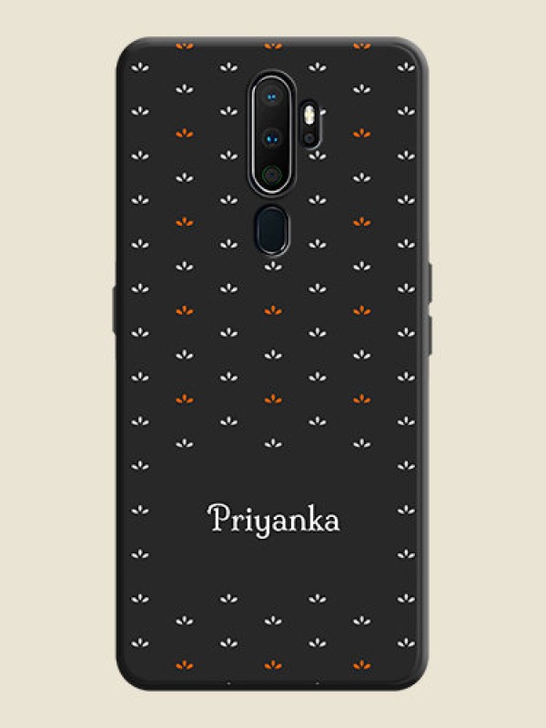 Custom Simple Pattern With Custom Text On Space Black Personalized Soft Matte Phone Covers -Oppo A9 2020