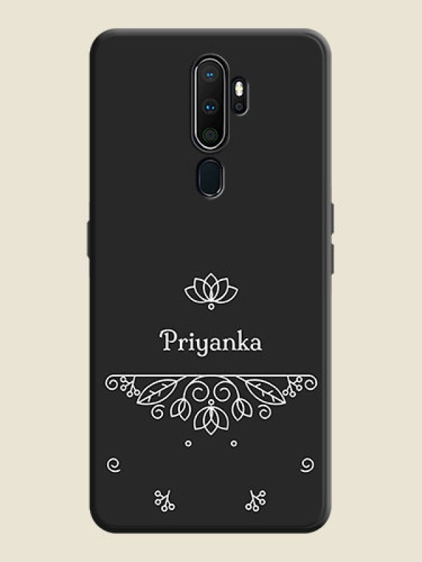 Custom Lotus Garden Custom Text On Space Black Personalized Soft Matte Phone Covers -Oppo A9 2020