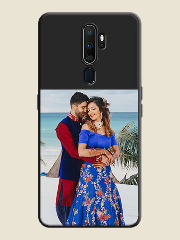 Custom Image Upload With Space Black Color On Custom Soft Matte Mobile Back Cover - Oppo A9 2020