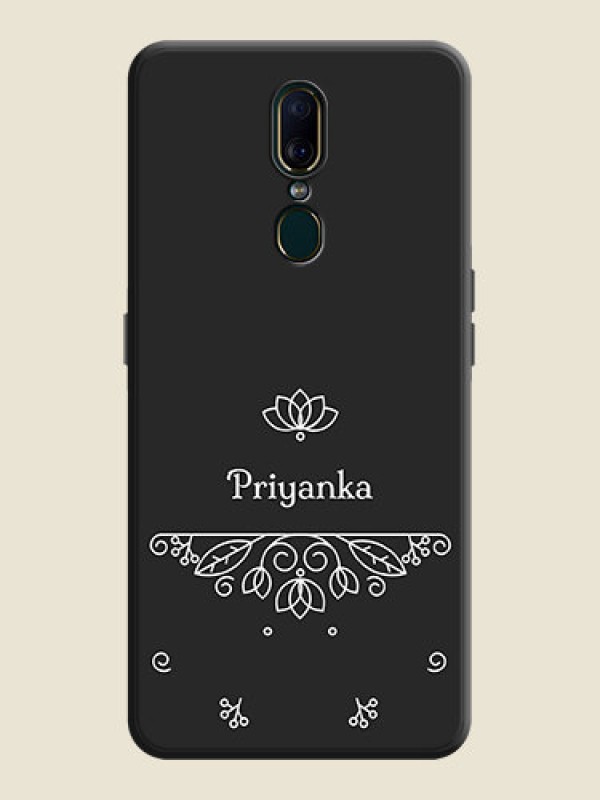 Custom Lotus Garden Custom Text On Space Black Personalized Soft Matte Phone Covers -Oppo A9