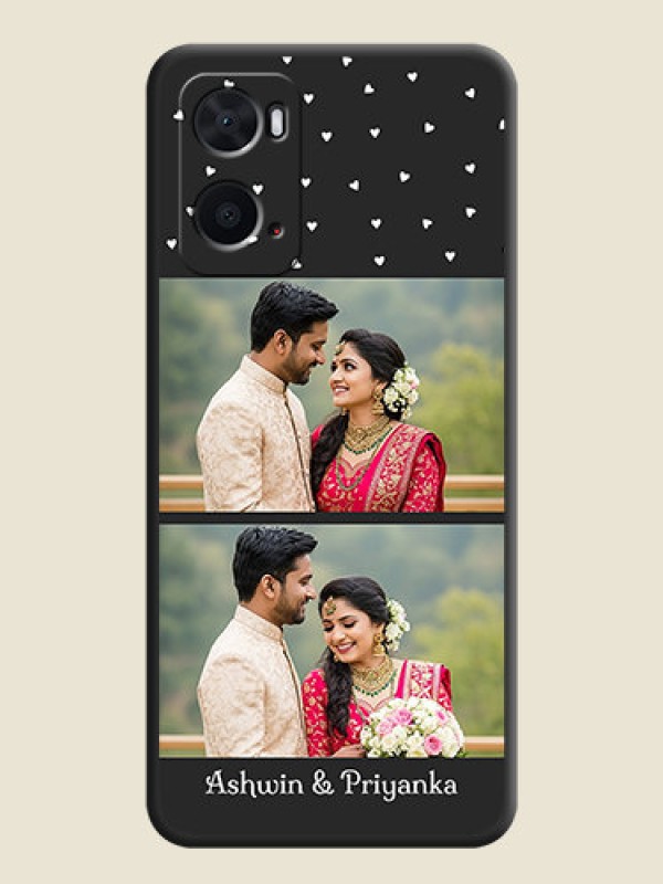 Custom Miniature Love Symbols with Name on Space Black Custom Soft Matte Back Cover - Oppo A96