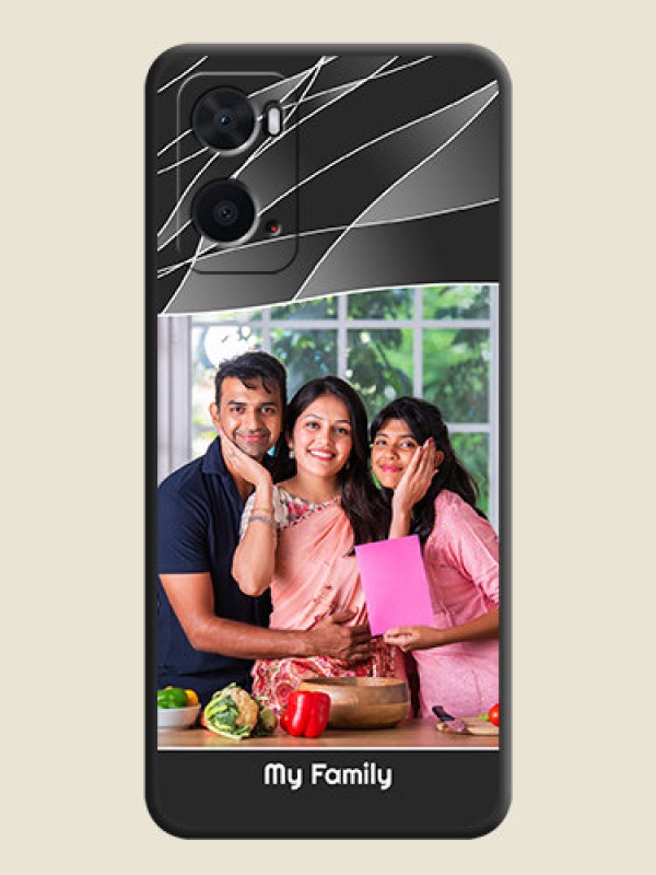 Custom Mixed Wave Lines on Photo on Space Black Soft Matte Mobile Cover - Oppo A96