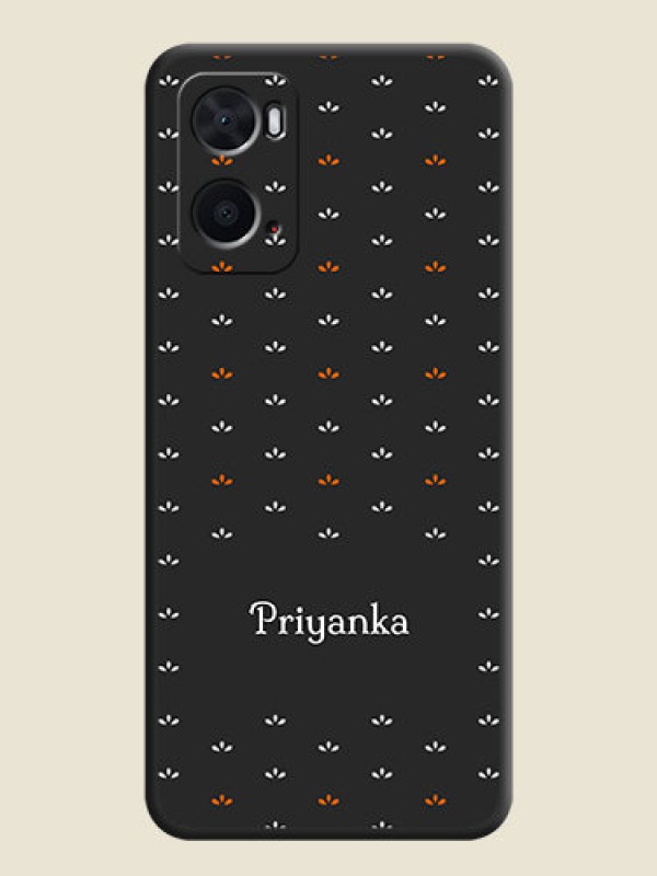Custom Simple Pattern With Custom Text On Space Black Personalized Soft Matte Phone Covers -Oppo A96