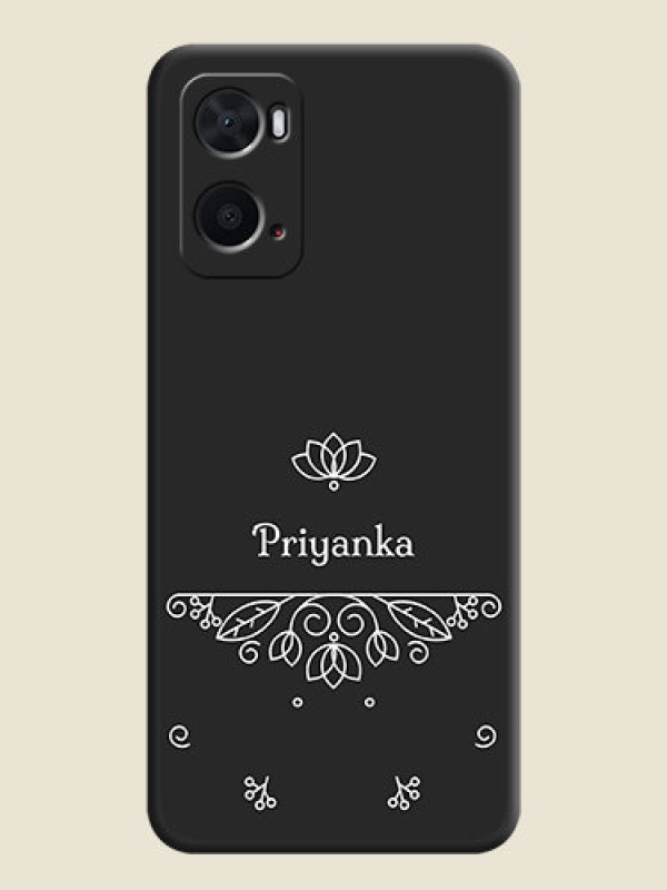 Custom Lotus Garden Custom Text On Space Black Personalized Soft Matte Phone Covers -Oppo A96