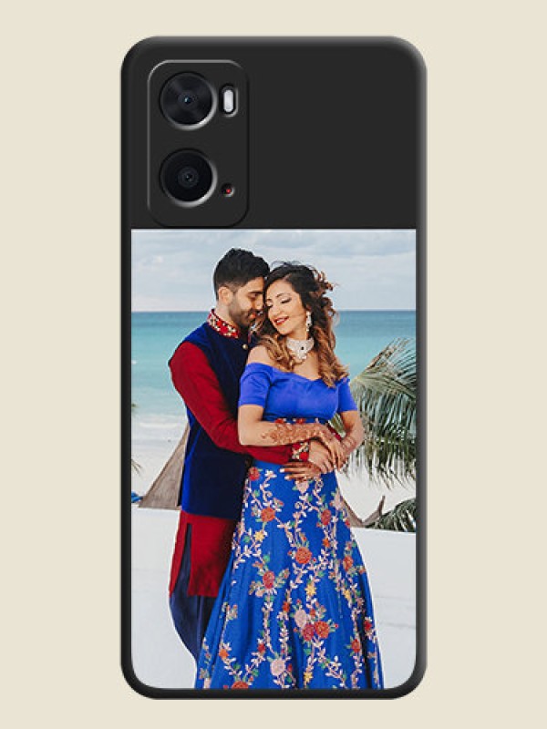 Custom Image Upload With Space Black Color On Custom Soft Matte Mobile Back Cover - Oppo A96
