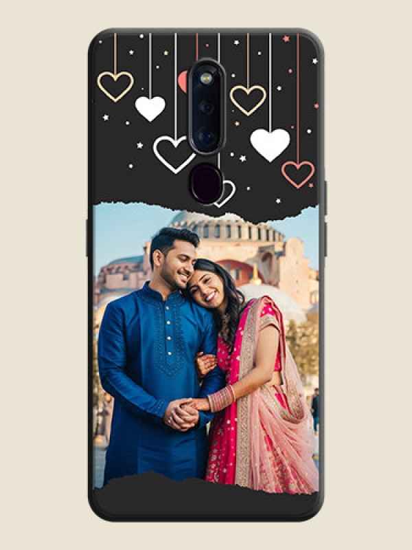 Custom Love Hangings with Splash Wave Picture on Space Black Custom Soft Matte Phone Back Cover - Oppo F11 Pro