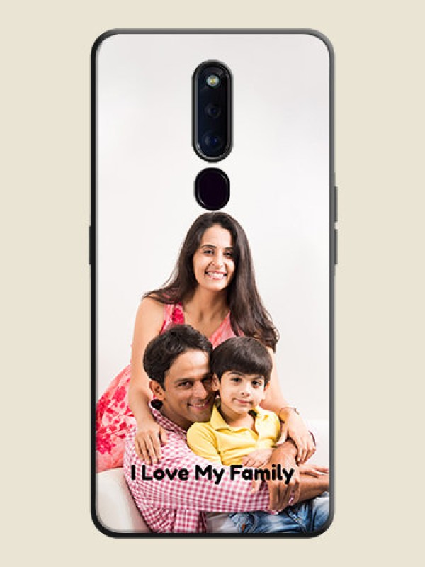 Custom Full Single Pic Upload With Text On Space Black Personalized Soft Matte Phone Covers -Oppo F11 Pro