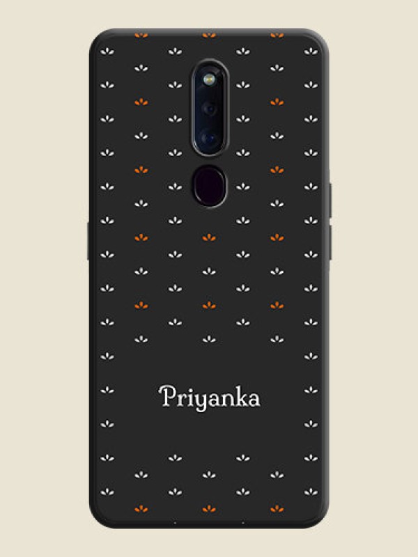 Custom Simple Pattern With Custom Text On Space Black Personalized Soft Matte Phone Covers -Oppo F11 Pro