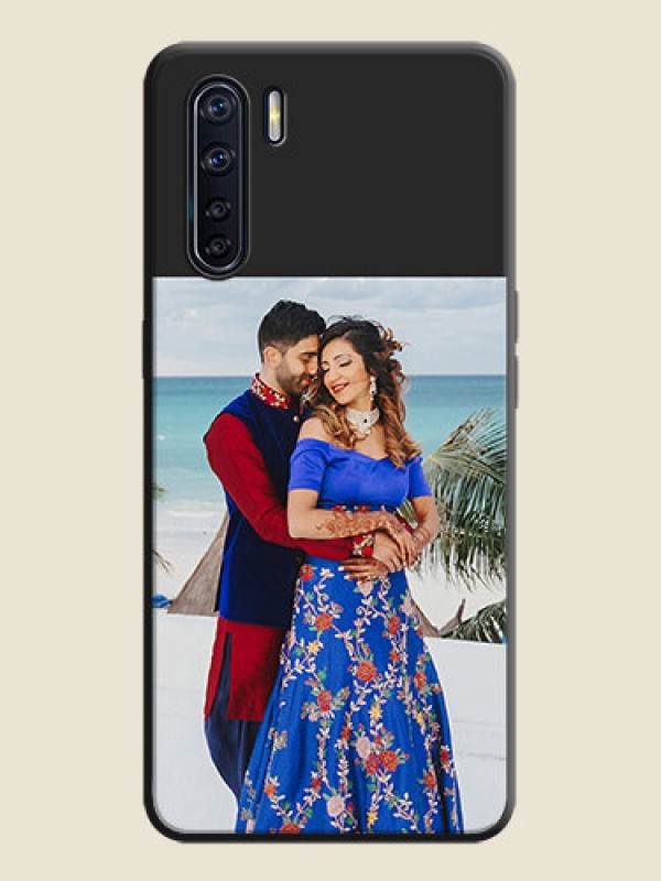 Custom Image Upload With Space Black Color On Custom Soft Matte Mobile Back Cover - Oppo F15