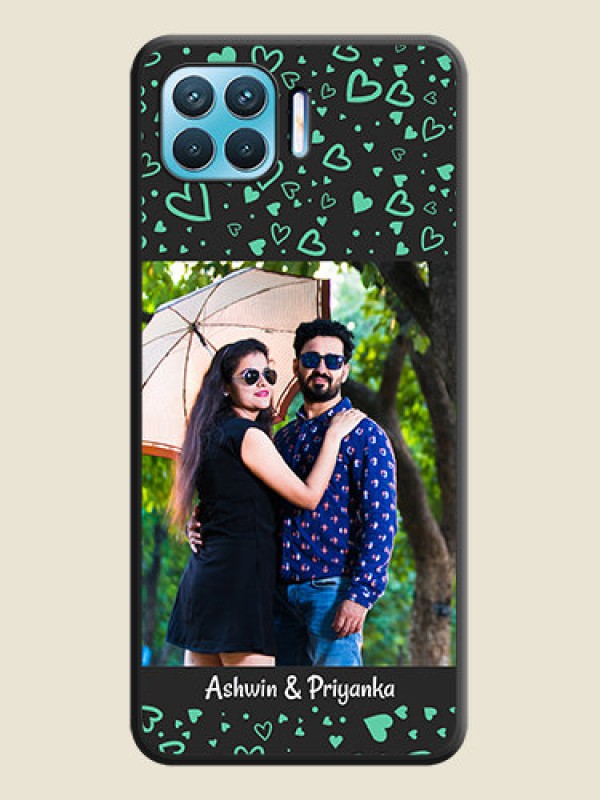 Custom Sea Green Indefinite Love Pattern on Photo on Space Black Soft Matte Mobile Cover - Oppo f17 pro