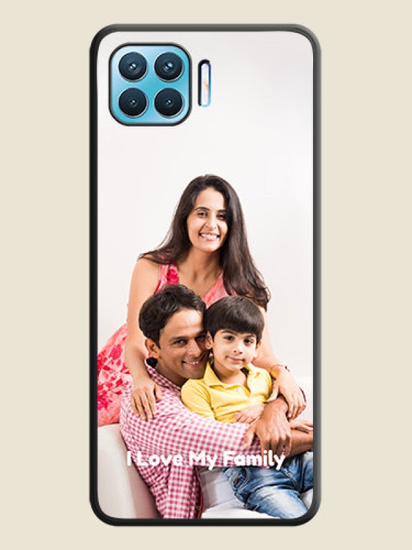 Custom Full Single Pic Upload With Text On Space Black Personalized Soft Matte Phone Covers -Oppo F17 Pro