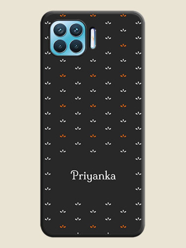 Custom Simple Pattern With Custom Text On Space Black Personalized Soft Matte Phone Covers -Oppo F17 Pro